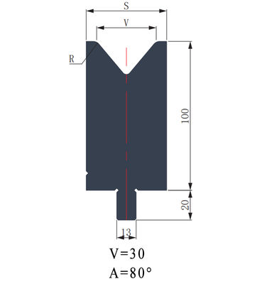 LYNCCN WAY100.80 V30 Press Brake Tooling Single V Die